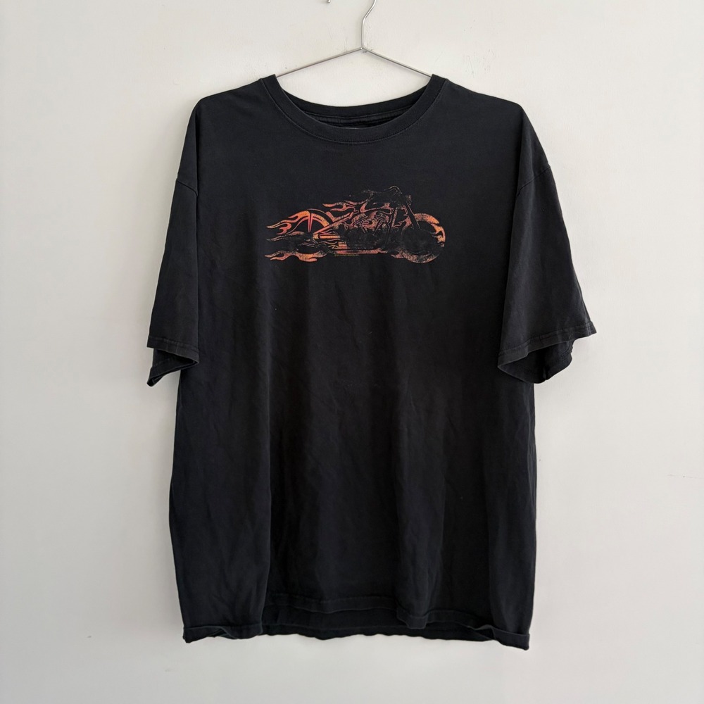 Hot Leathers Rexs Custom Cycles Lilburn GA Biker T-Shirt XL Black